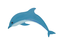 Basic Shape Dolphin MDF Cutout Dolphin Silhouette Style 1 - Unfinished For DIY