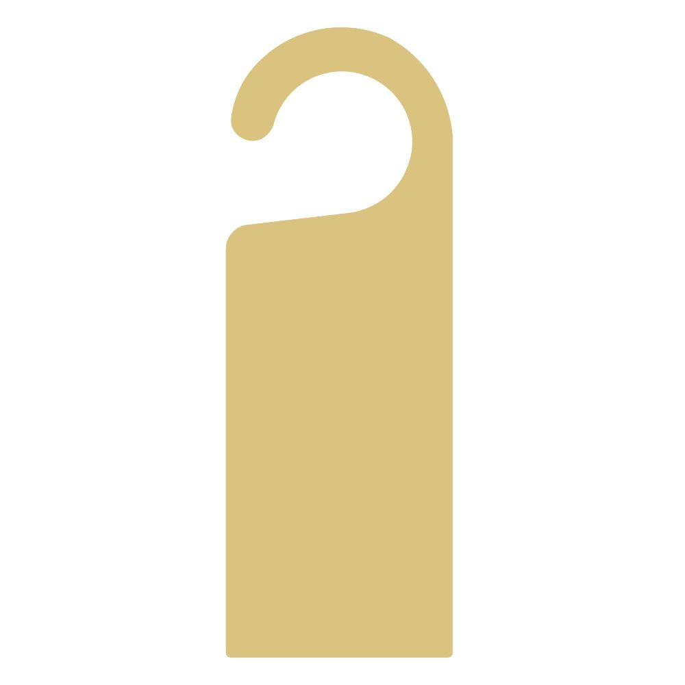 Basic Shape Door Hanger MDF Cutout Silhouette Style 2 - Unfinished For DIY