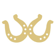 Basic Shape Double Horseshoe MDF Cutout Dot Pattern - Unfinished For DIY