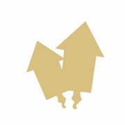 Basic Shape Fireworks MDF Cutout Double Fireworks - Unfinished For DIY