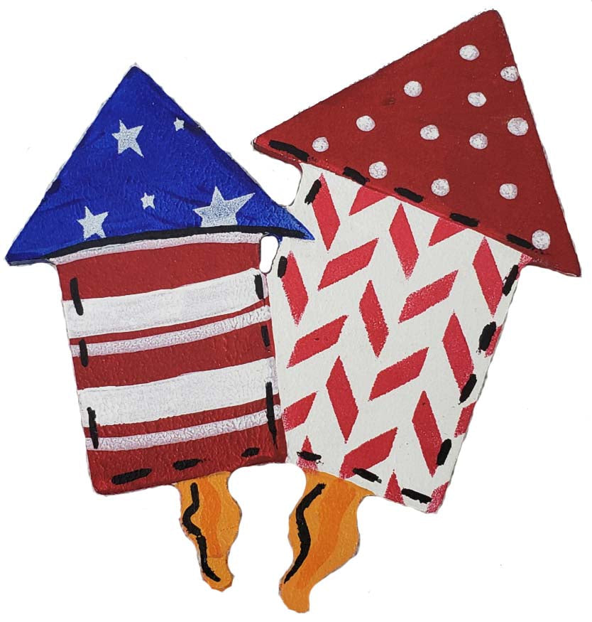 Basic Shape Fireworks MDF Cutout Double Fireworks - Unfinished For DIY