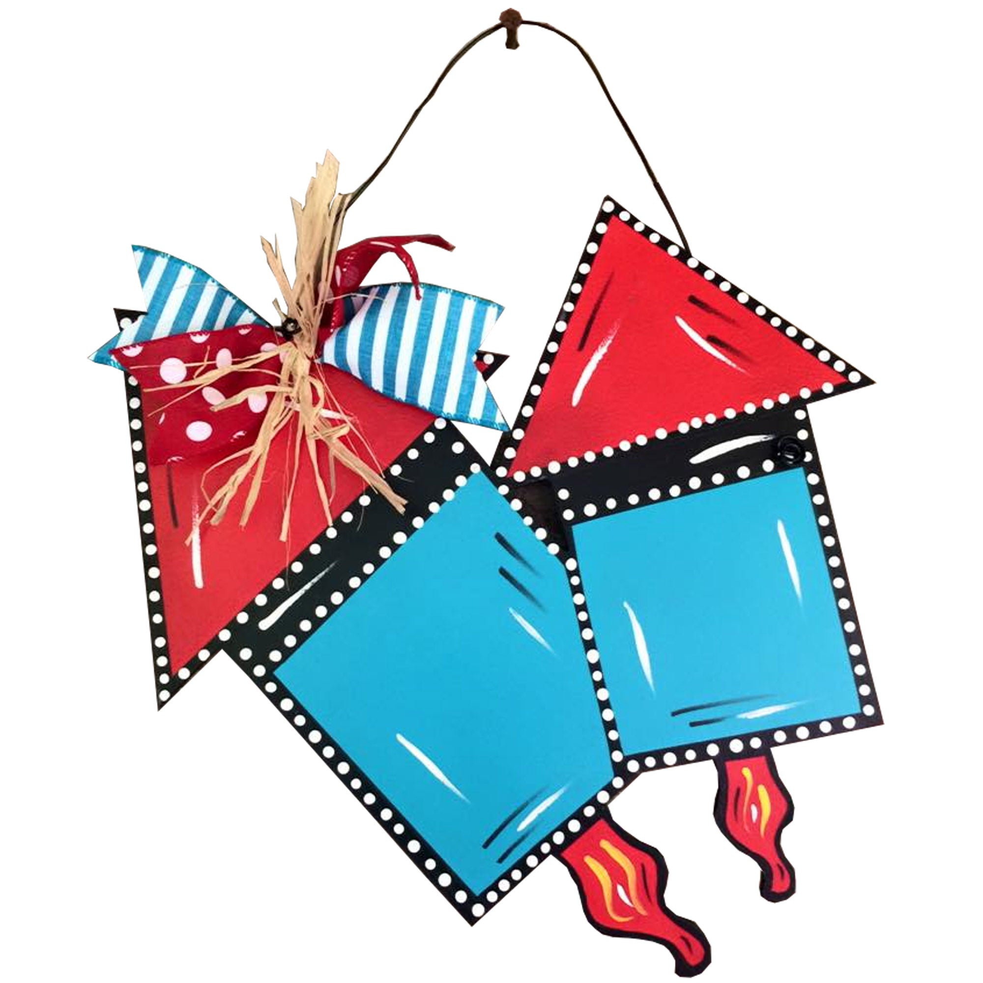 Basic Shape Fireworks MDF Cutout Double Fireworks - Unfinished For DIY