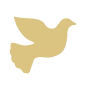 Basic Shape Dove MDF Cutout Silhouette Style 2 - Unfinished For DIY