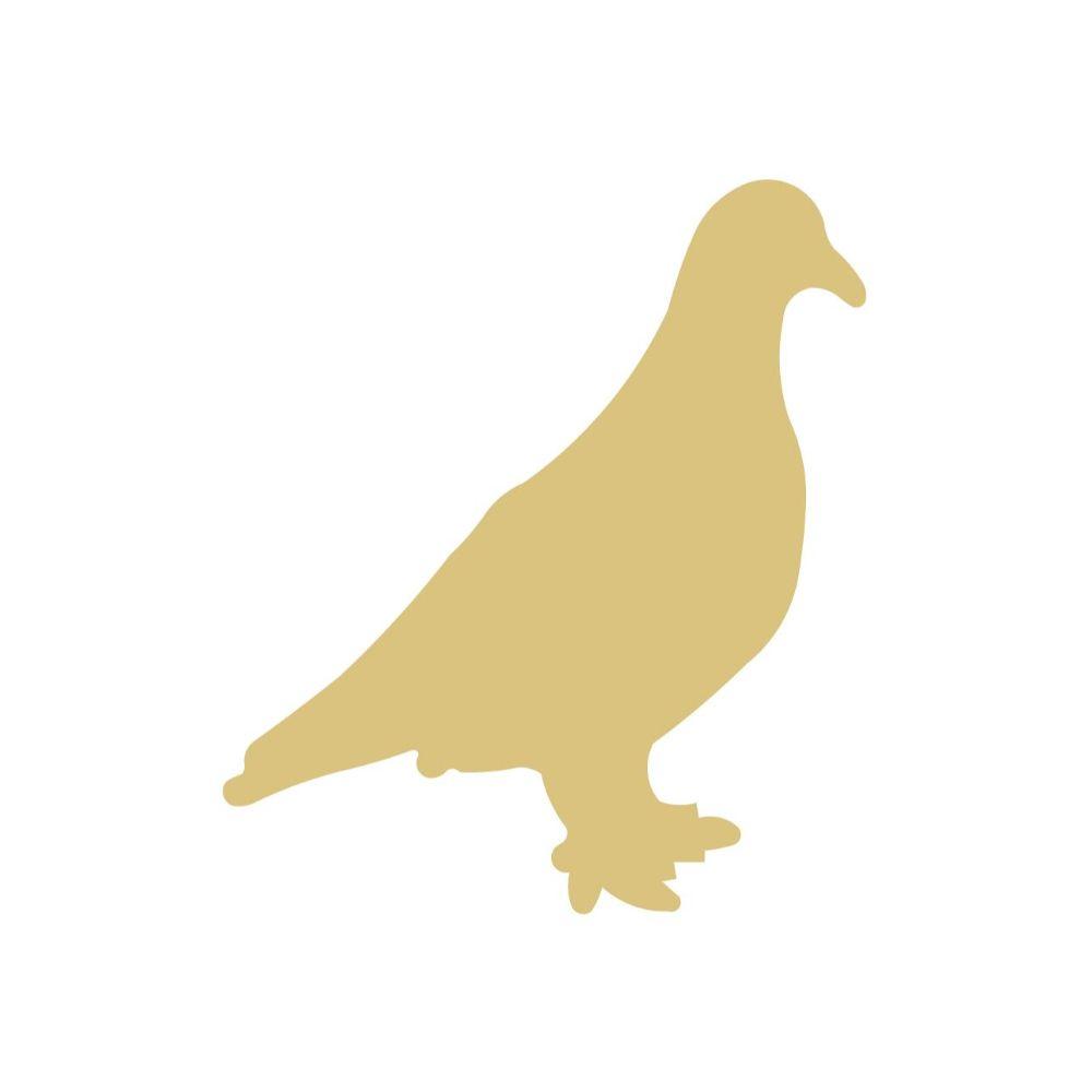 Basic Shape Dove MDF Cutout Silhouette Style 3 - Unfinished For DIY