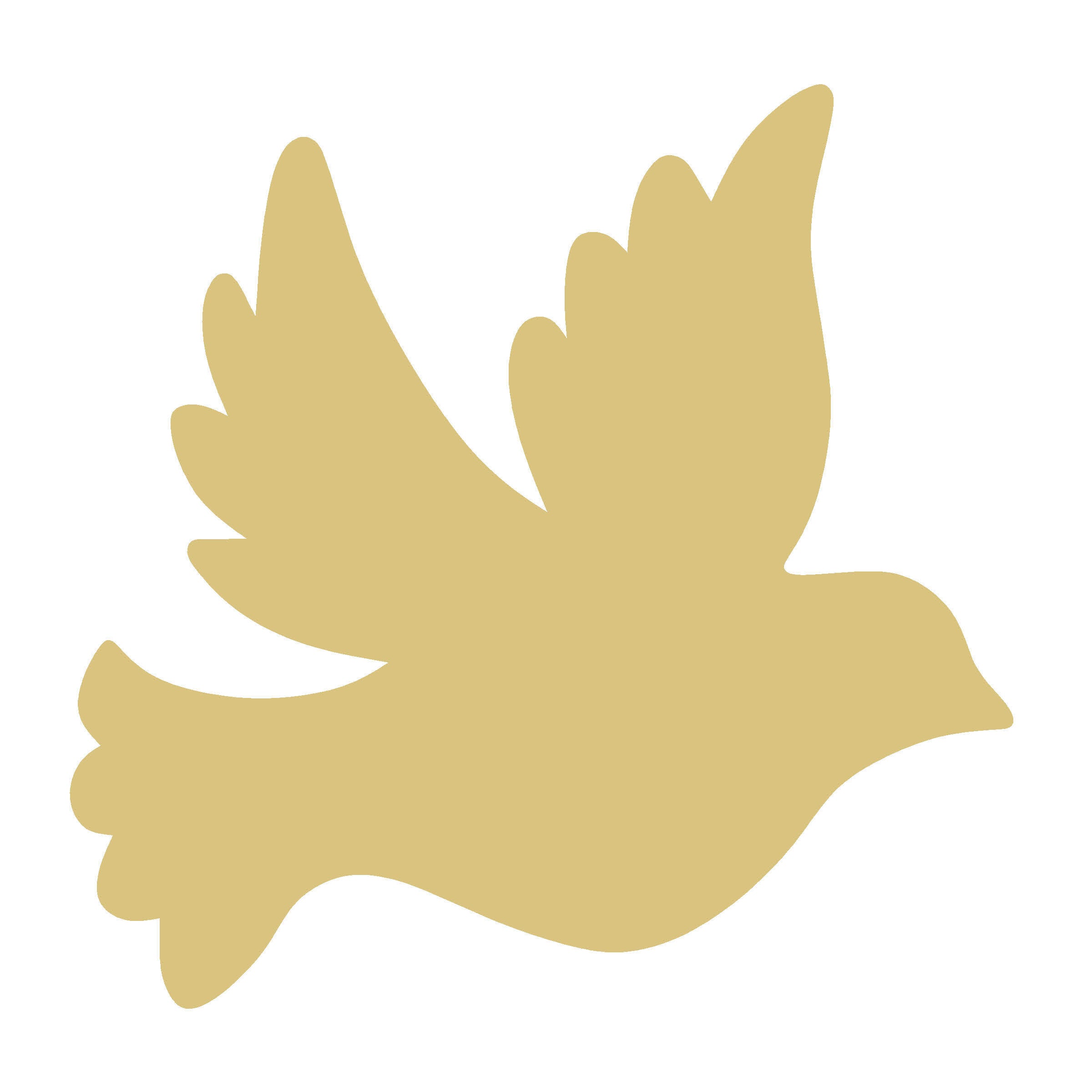 Basic Shape Dove  MDF Cutout – Unfinished Craft Blank for DIY Decor & Door Hangers