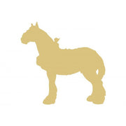 Basic Shape Draft Horse MDF Cutout Horse Silhouette - Unfinished For DIY