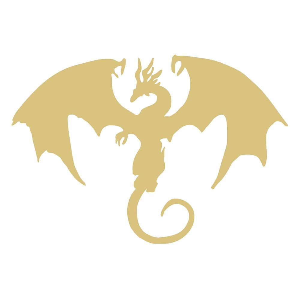 Basic Shape Dragon MDF Cutout Dragon Silhouette - Unfinished For DIY ...