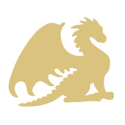 Basic Shape Dragon MDF Cutout With Wings Silhouette - Unfinished For DIY
