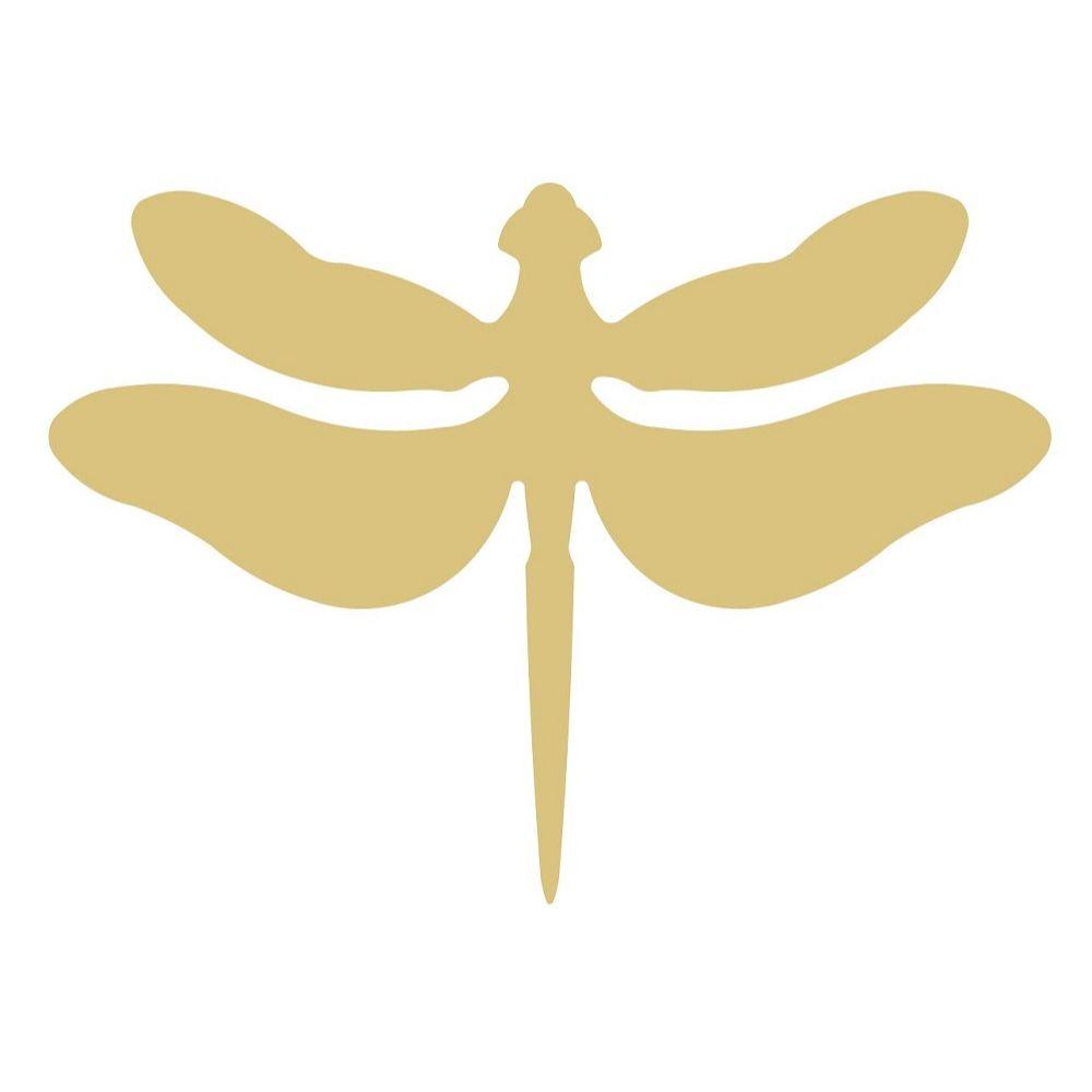 Basic Shape Dragonfly MDF Cutout Silhouette - Unfinished For DIY