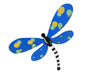 Basic Shape Dragonfly MDF Cutout Silhouette Style 2 - Unfinished For DIY