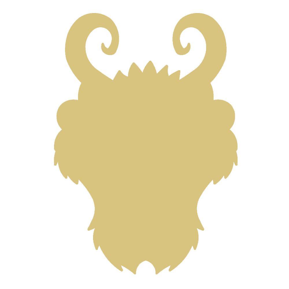 Basic Shape Dragon Head MDF Cutout Dragon Head Silhouette - Unfinished For DIY