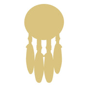 Basic Shape Dream Catcher MDF Cutout Five-Feather Silhouette - Unfinished For DIY
