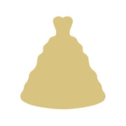 Basic Shape Dress MDF Cutout Ball Gown Silhouette Style 2 - Unfinished For DIY