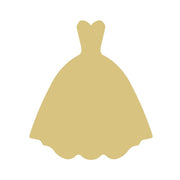 Basic Shape Dress MDF Cutout Ball Gown Silhouette Style 3 - Unfinished For DIY