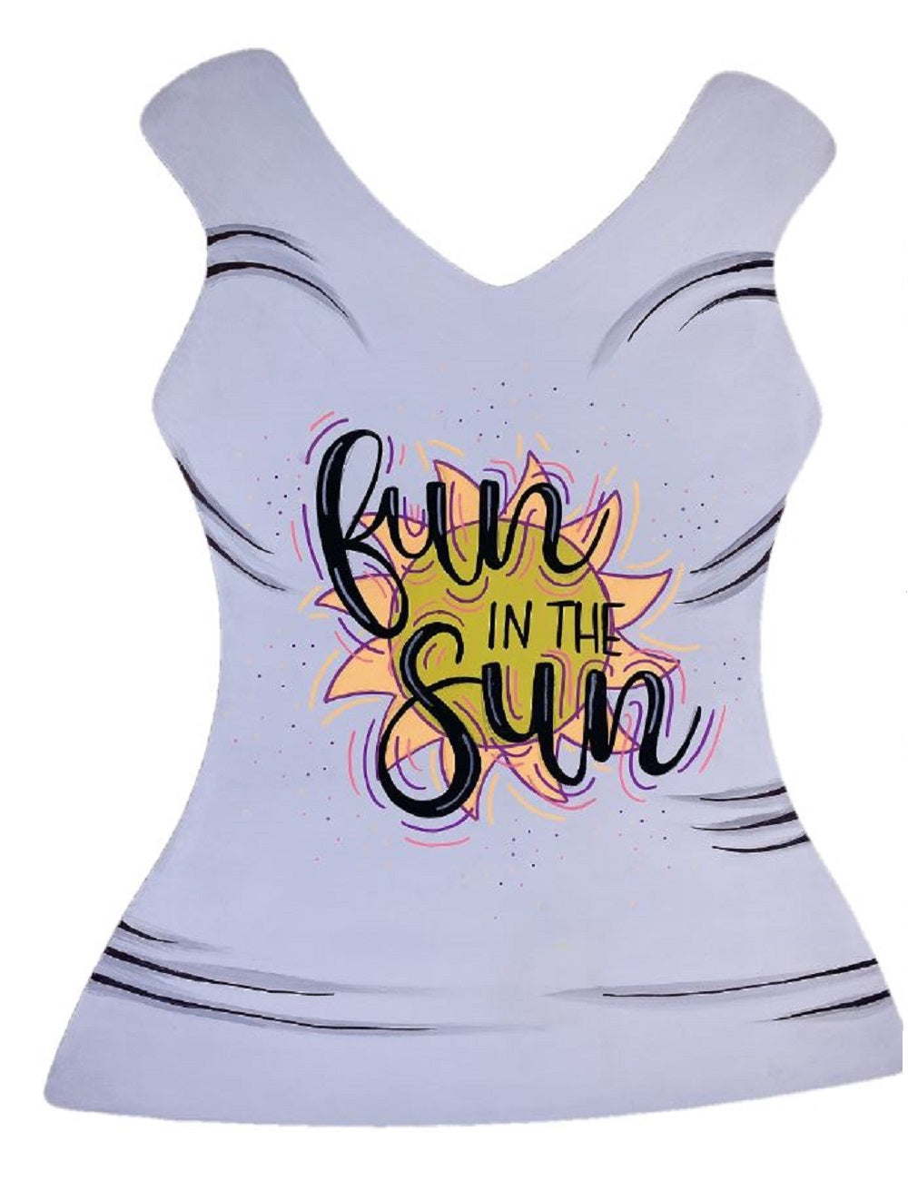 Basic Shape Dress MDF Cutout Silhouette - Unfinished For DIY