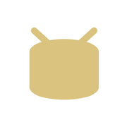 Basic Shape Drum MDF Cutout Silhouette Style 2 - Unfinished For DIY