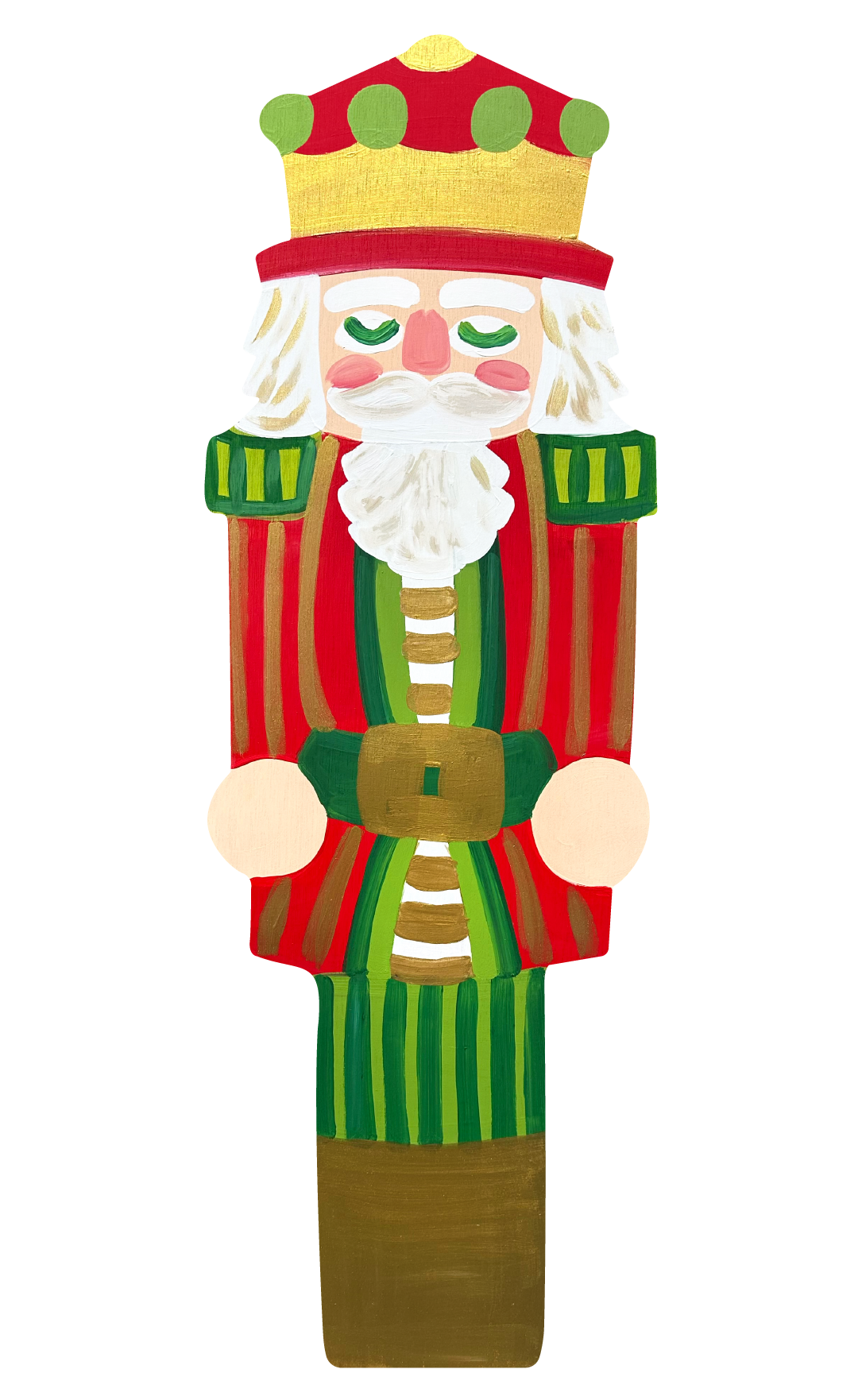 JOHNATHAN STEGALL NUTCRACKER WITH RED AND GREEN