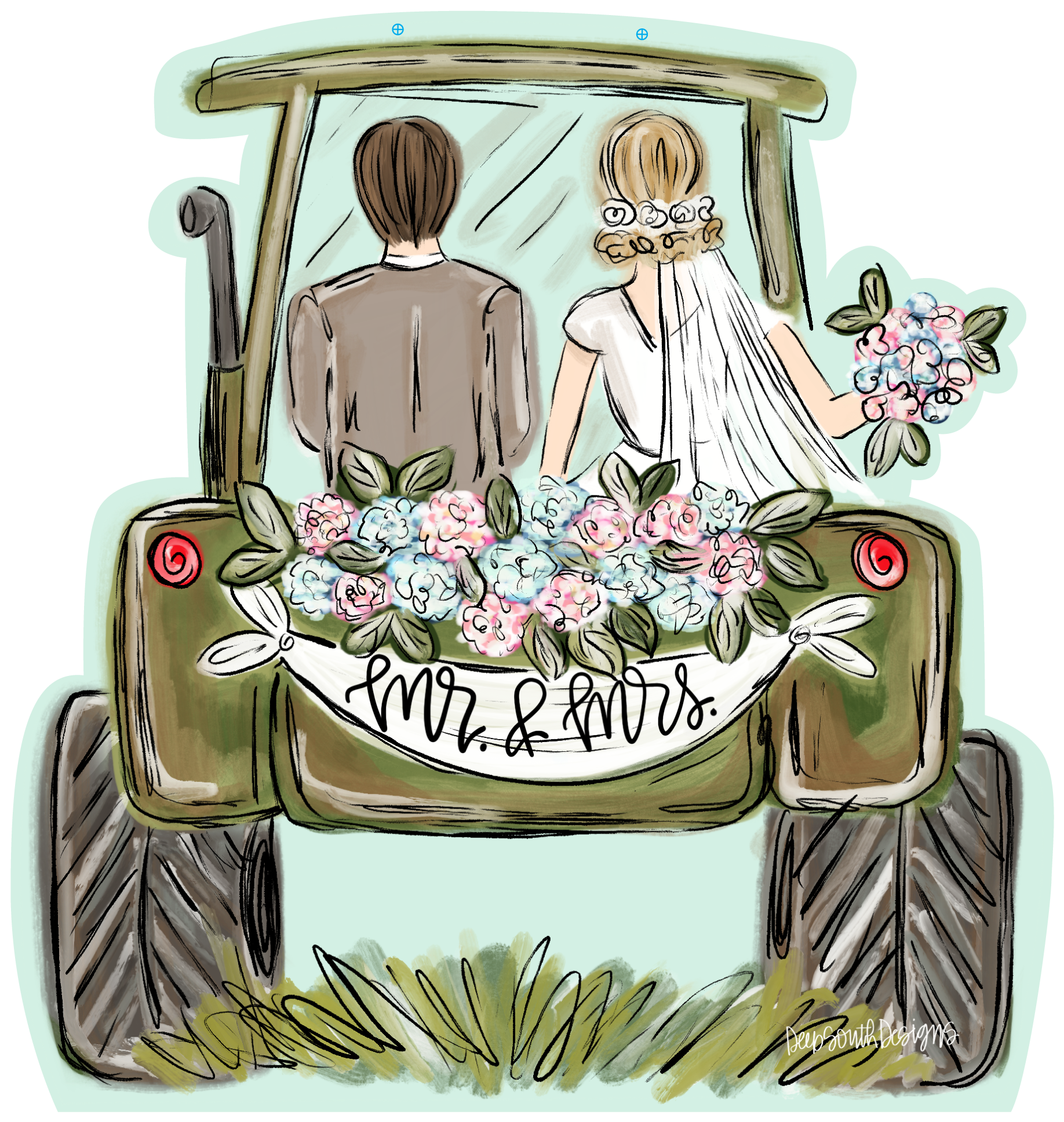 JOHNATHAN STEGALL MR AND MRS ON TRACTOR