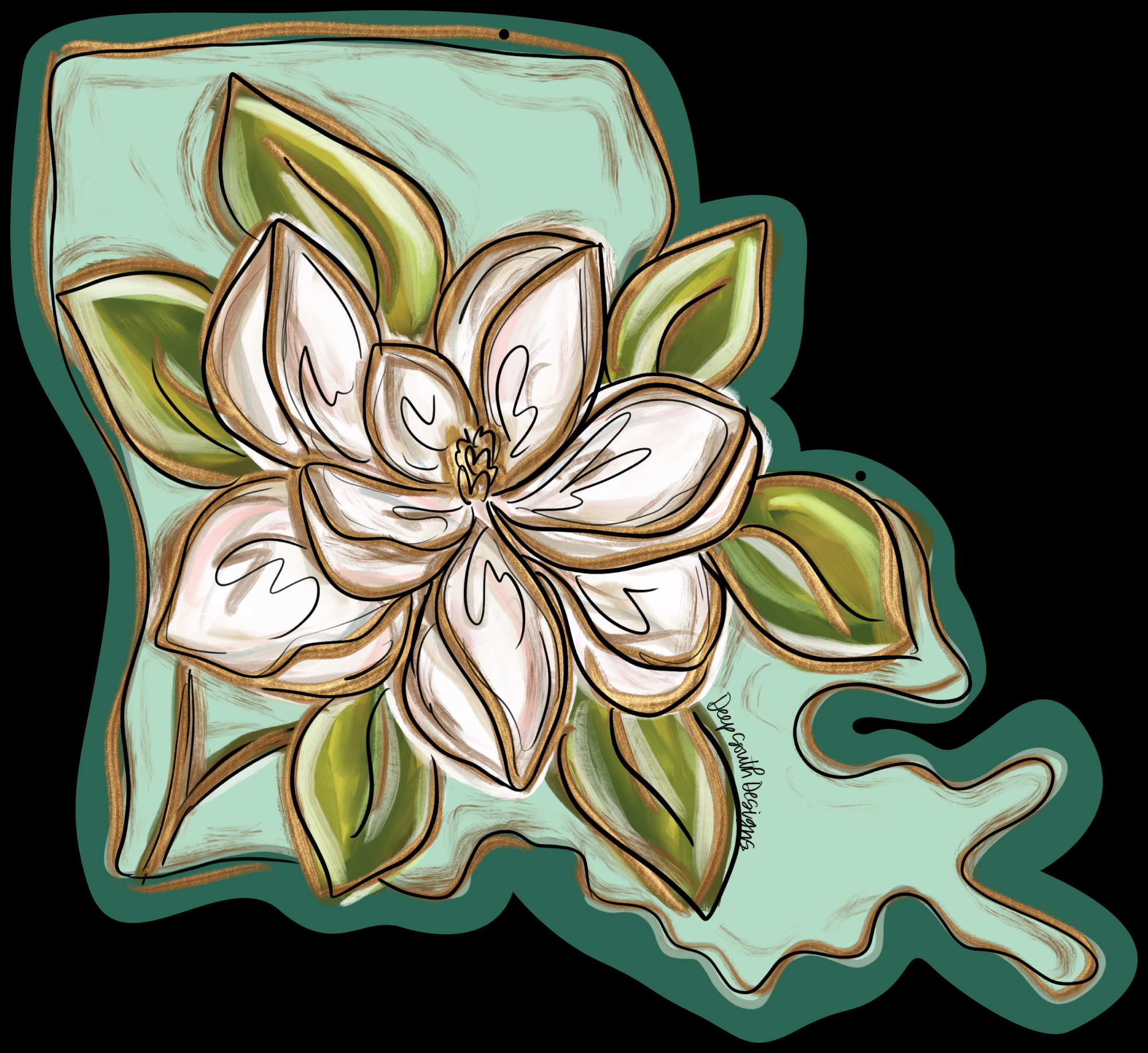 JOHNATHAN STEGALL LOUISIANA WITH A  MAGNOLIA FLOWER