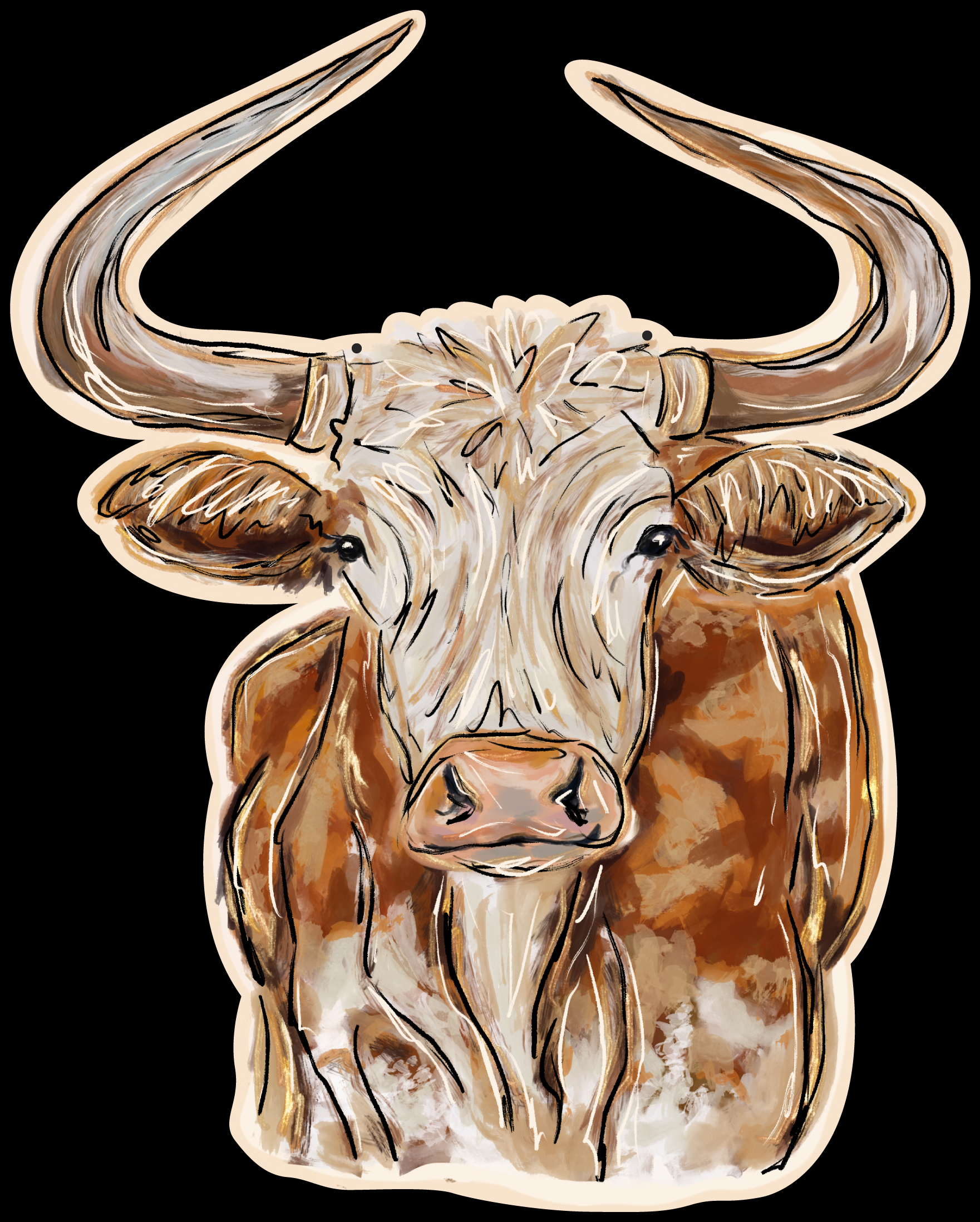 JOHNATHAN STEGALL TEXAS LONGHORN BROWN AND WHITE