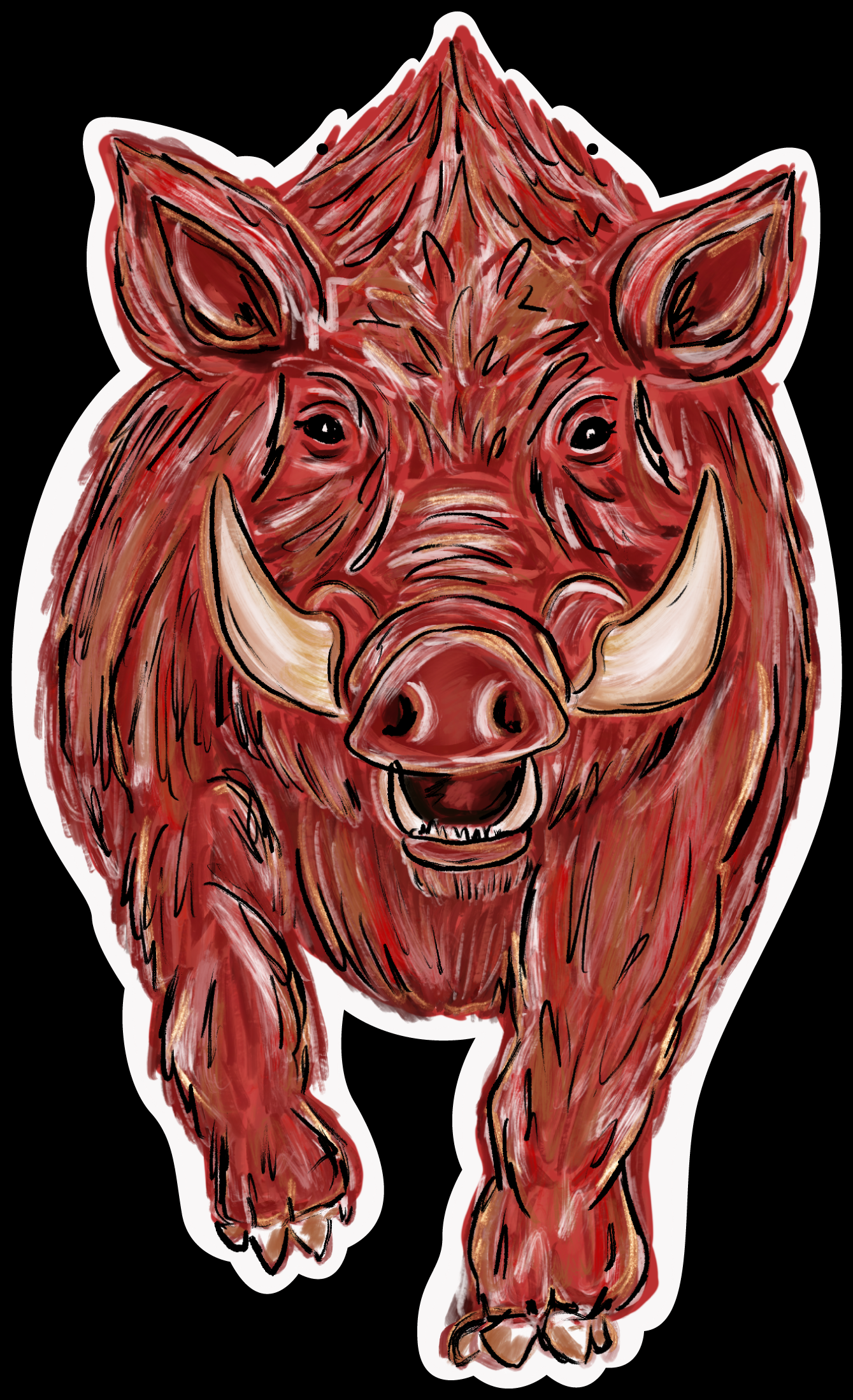 JOHNATHAN STEGALL RED WILD BOAR RAZOR BACK