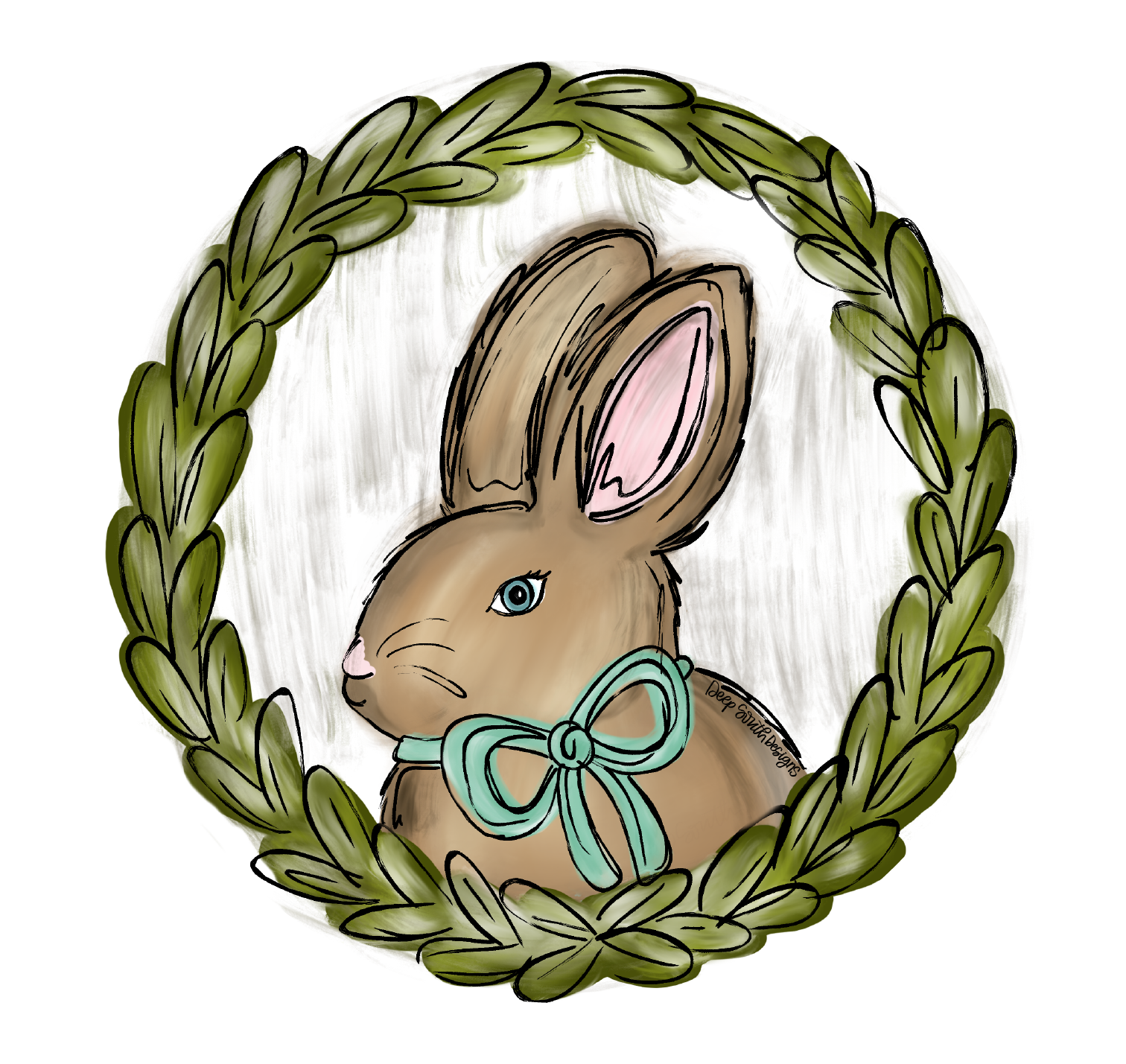 JOHNATHAN STEGALL CIRCLE WITH RABBIT