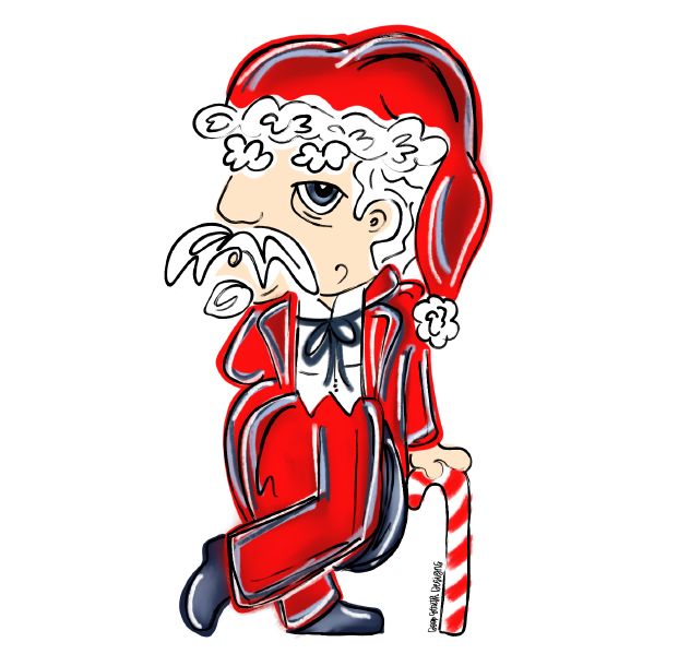 JOHNATHAN STEGALL MAN WITH CANDY CANE WALKING STICK