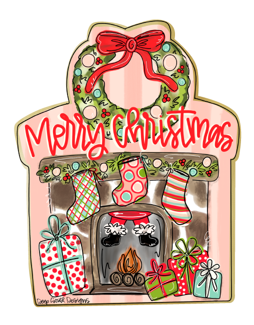 JOHNATHAN STEGALL MERRY CHRISTMAS FIREPLACE