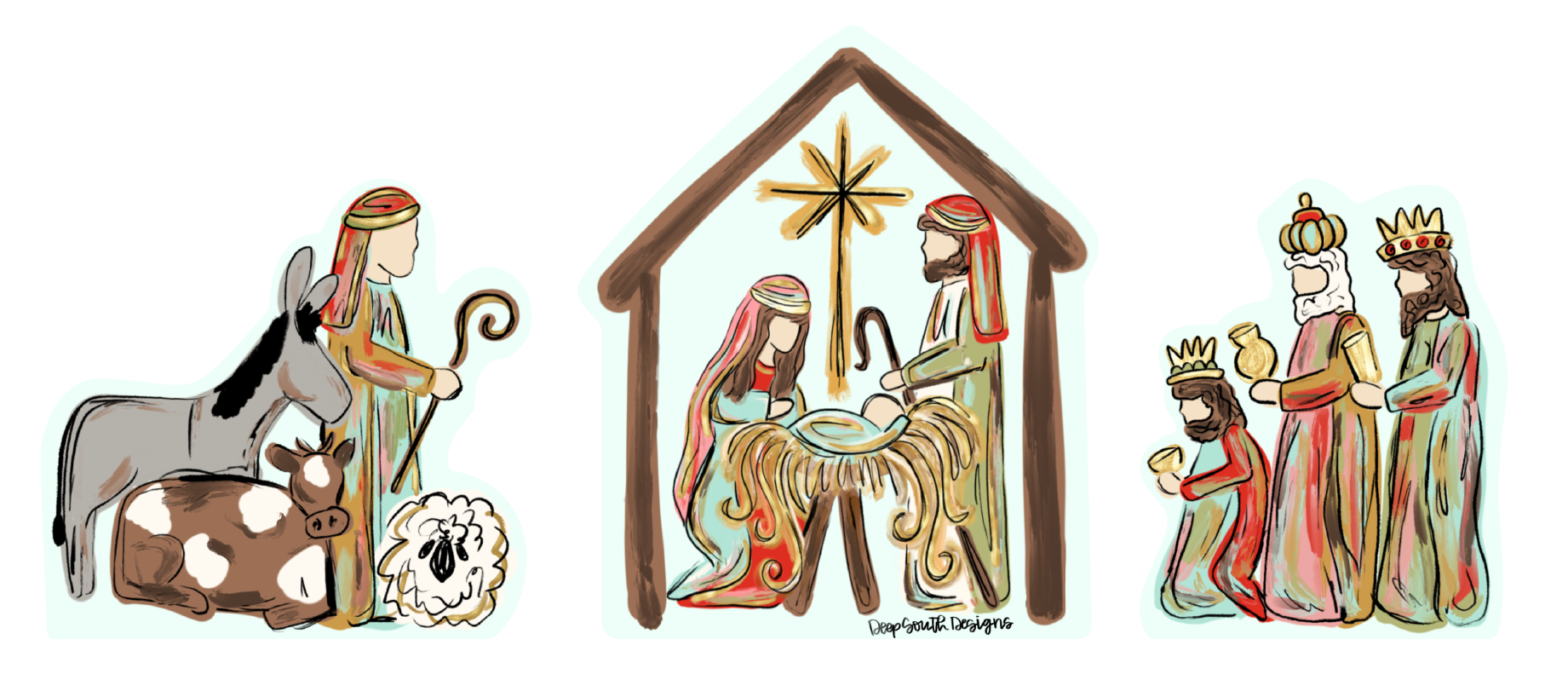 JOHNATHAN STEGALL ACRYLIC NATIVITY
