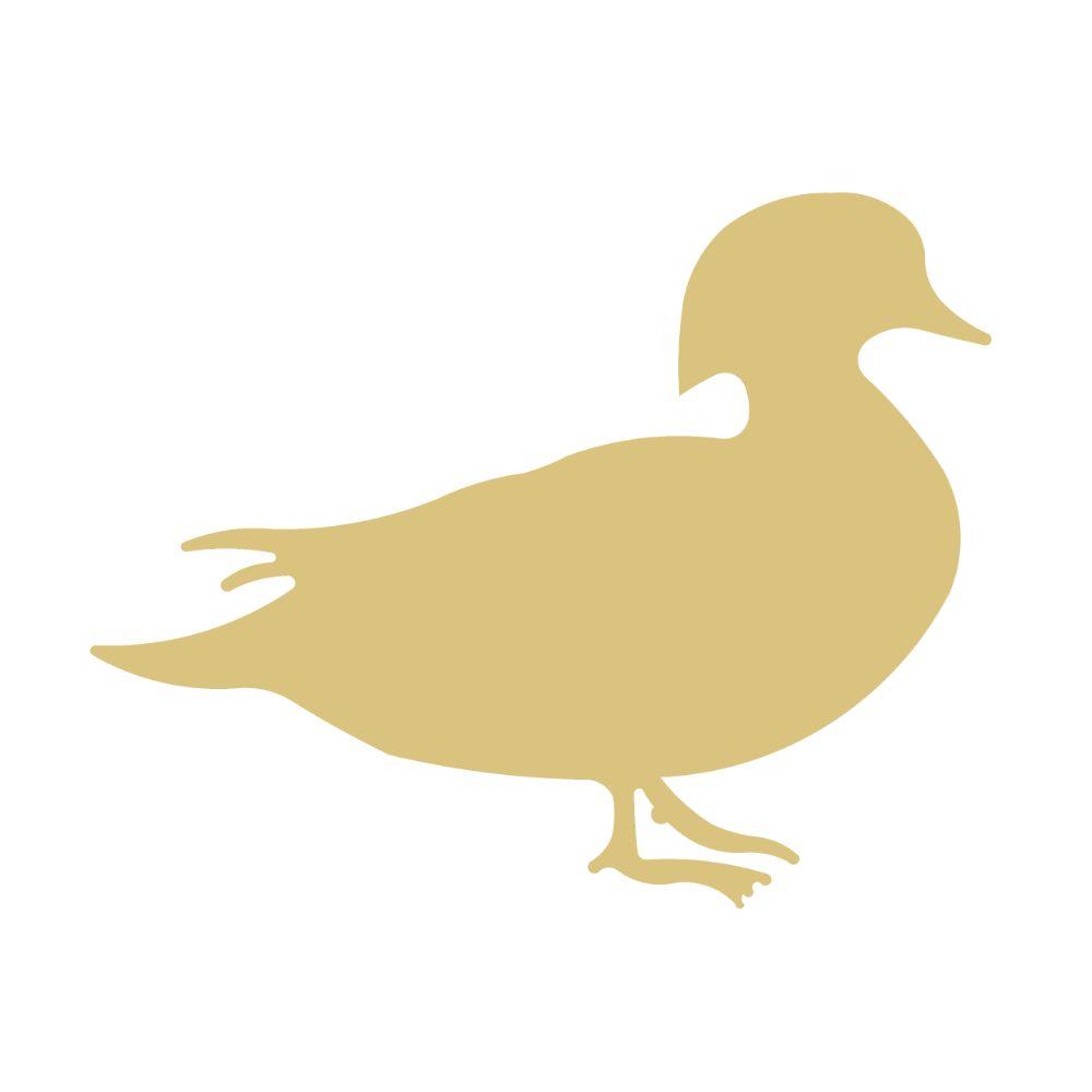 Basic Shape Duck MDF Cutout Duck Silhouette Style 1 - Unfinished For DIY