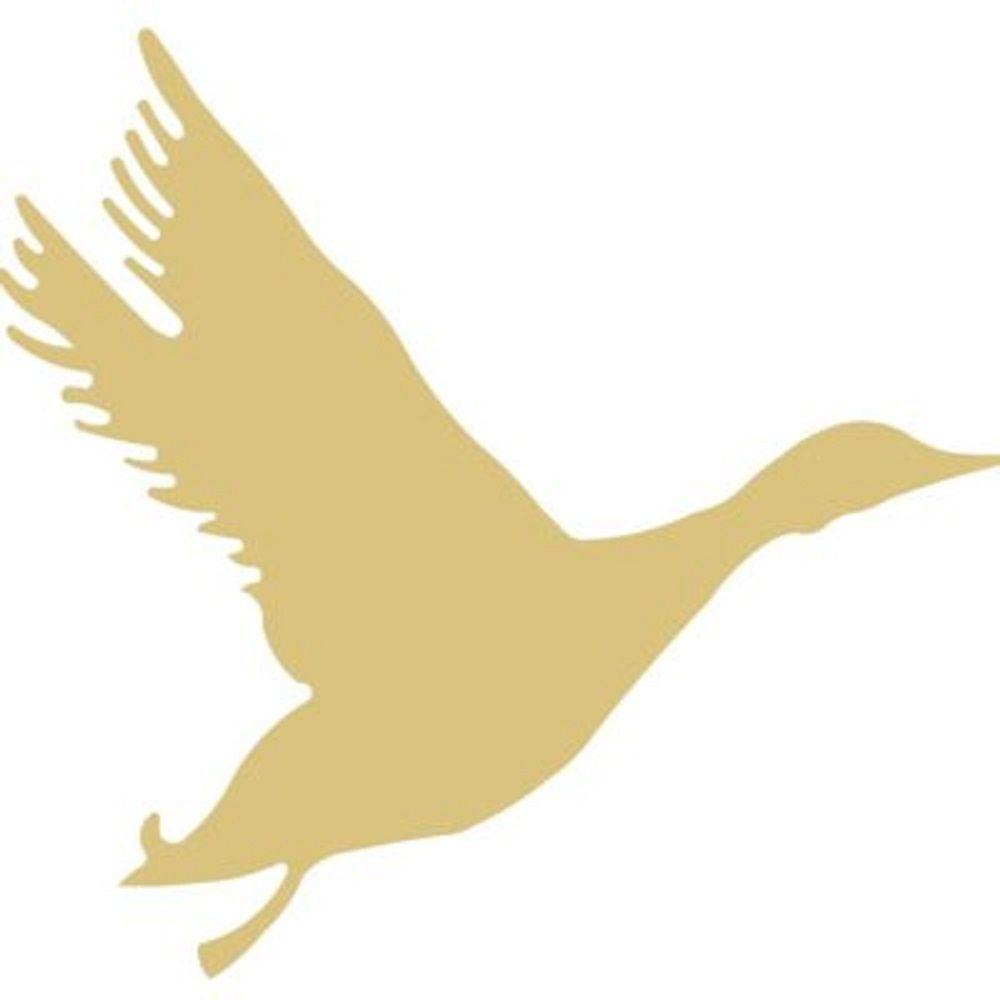 Basic Shape Duck MDF Cutout Flying Silhouette - Unfinished For DIY