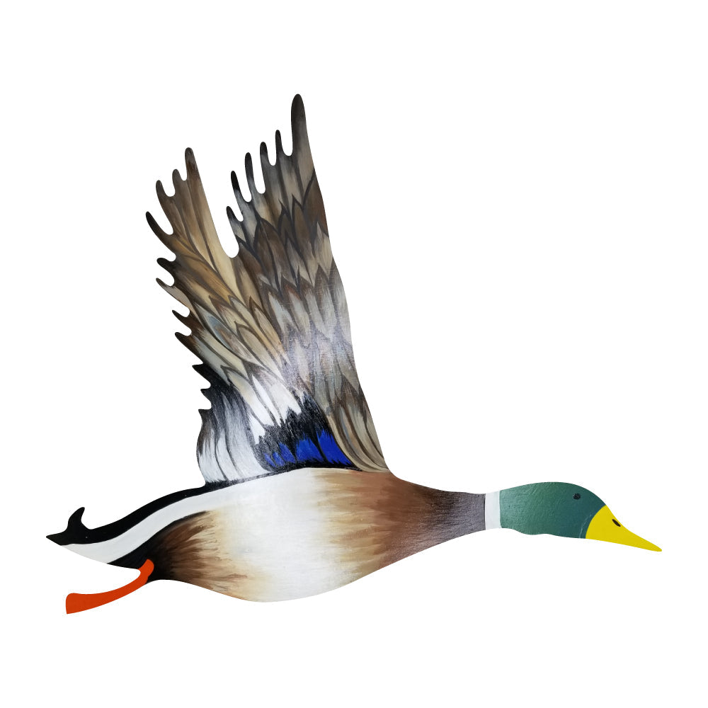 Basic Shape Duck MDF Cutout Flying Silhouette - Unfinished For DIY