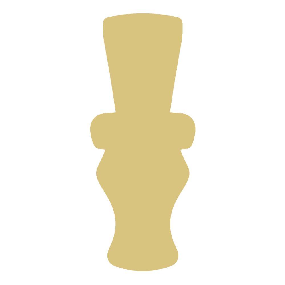 Basic Shape Duck Call MDF Cutout Duck Call Silhouette - Unfinished For DIY