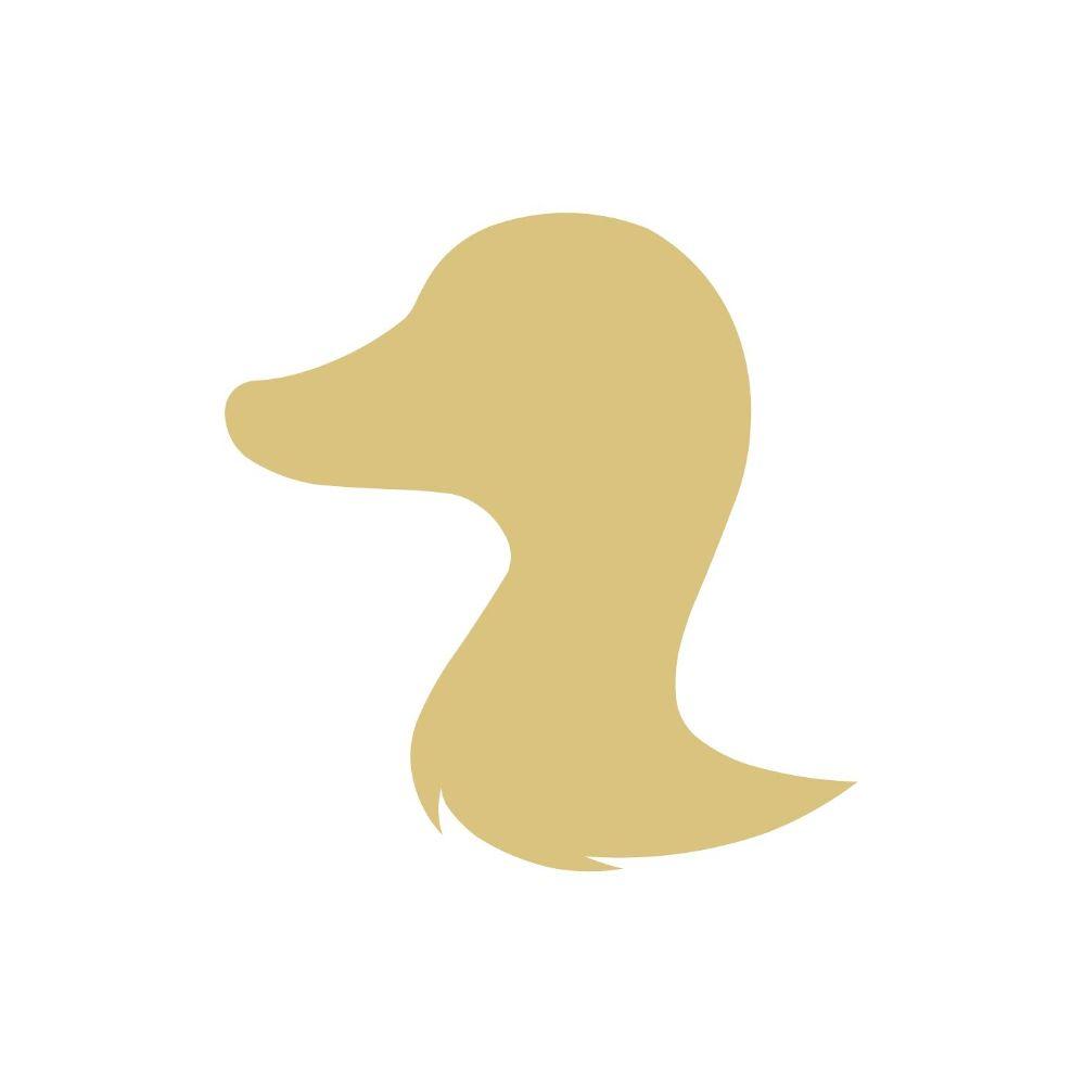 Basic Shape Duck Head MDF Cutout Silhouette - Unfinished For DIY