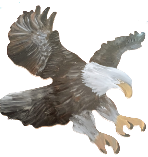Basic Shape Eagle MDF Cutout In Flight Silhouette - Unfinished For DIY