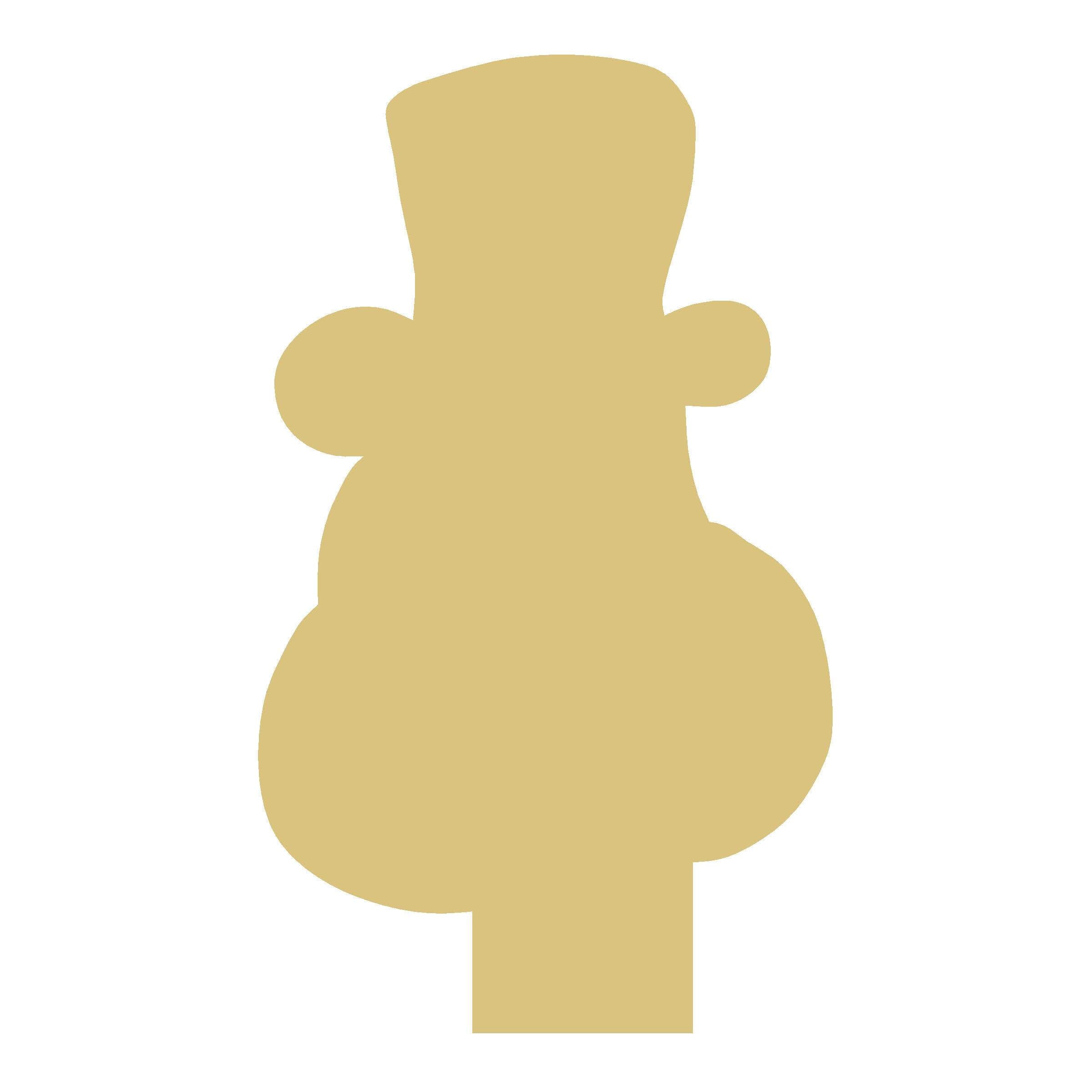 Basic Shape Eagle MDF Cutout With Flag Hat On - Unfinished For DIY