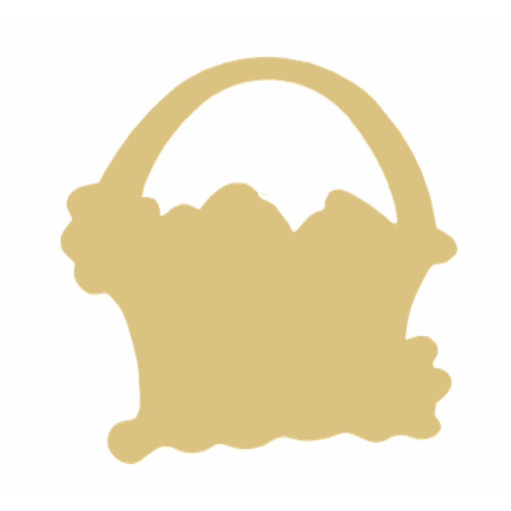 Basic Shape Basket MDF Cutout Easter Basket Silhouette - Unfinished For DIY