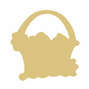 Basic Shape Basket MDF Cutout Easter Basket Silhouette - Unfinished For DIY