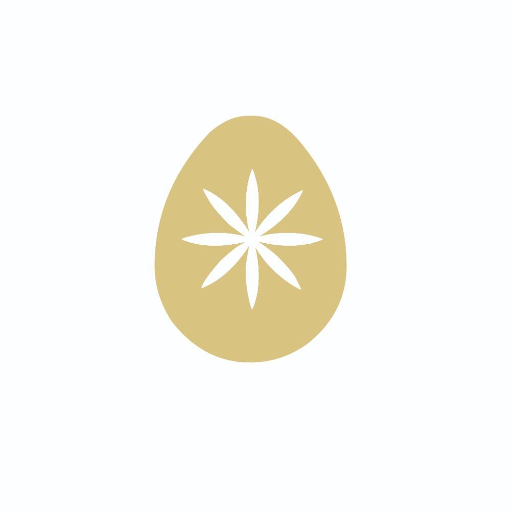 Basic Shape Egg MDF Cutout Six-Point Starflower - Unfinished For DIY