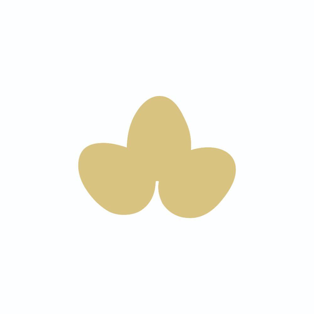 Basic Shape Three Eggs MDF Cutout - Unfinished For DIY