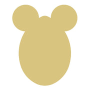 Basic Shape Egg MDF Cutout With Ears Silhouette - Unfinished For DIY