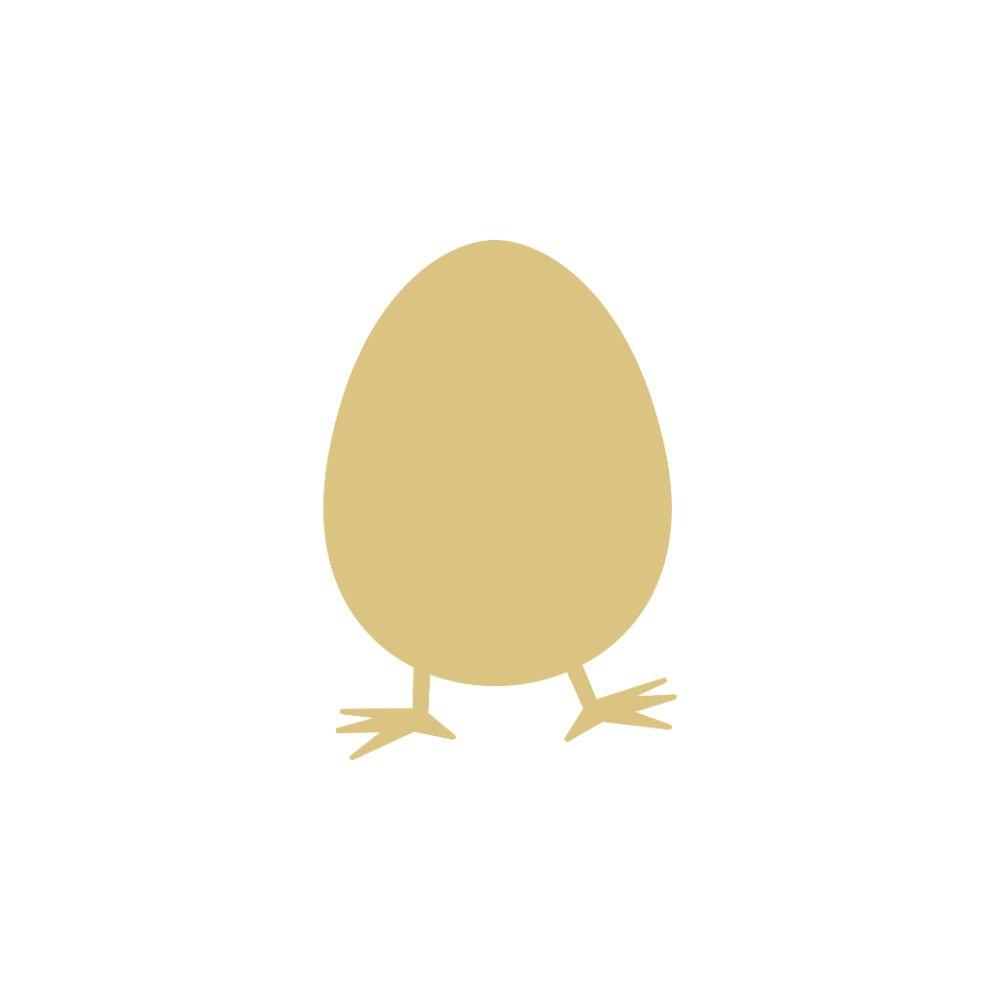 Basic Shape Egg MDF Cutout With Feet Silhouette - Unfinished For DIY