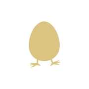 Basic Shape Egg MDF Cutout With Feet Silhouette - Unfinished For DIY