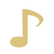 Basic Shape Eighth Note MDF Cutout Music Note - Unfinished For DIY