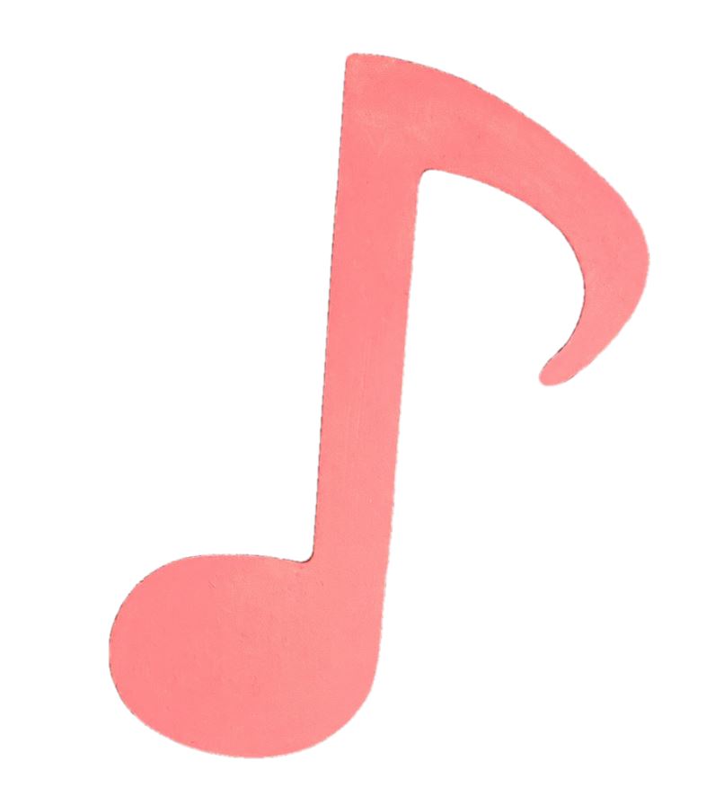 Basic Shape Eighth Note MDF Cutout Music Note - Unfinished For DIY