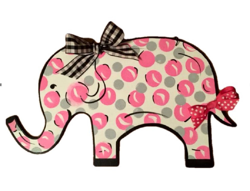 Basic Shape Elephant MDF Cutout Silhouette Style 1 - Unfinished For DIY