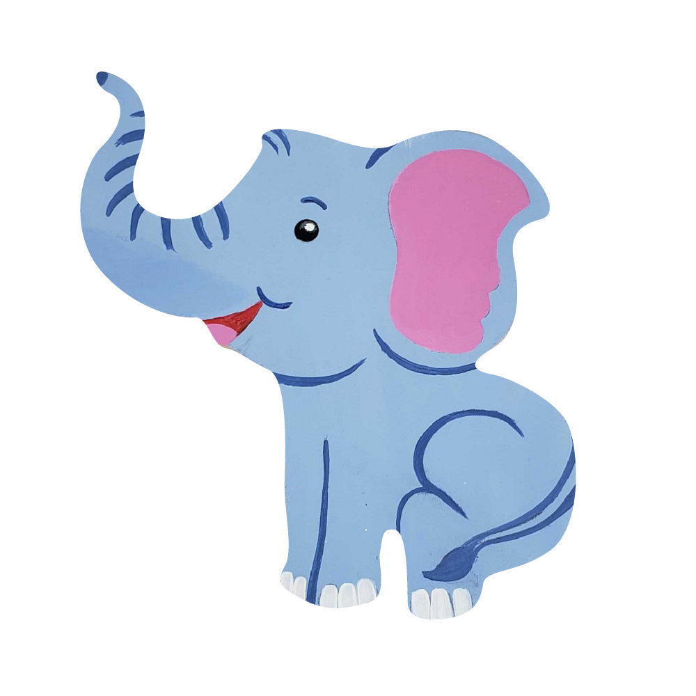Basic Shape Elephant MDF Cutout Silhouette Style 3 - Unfinished For DIY