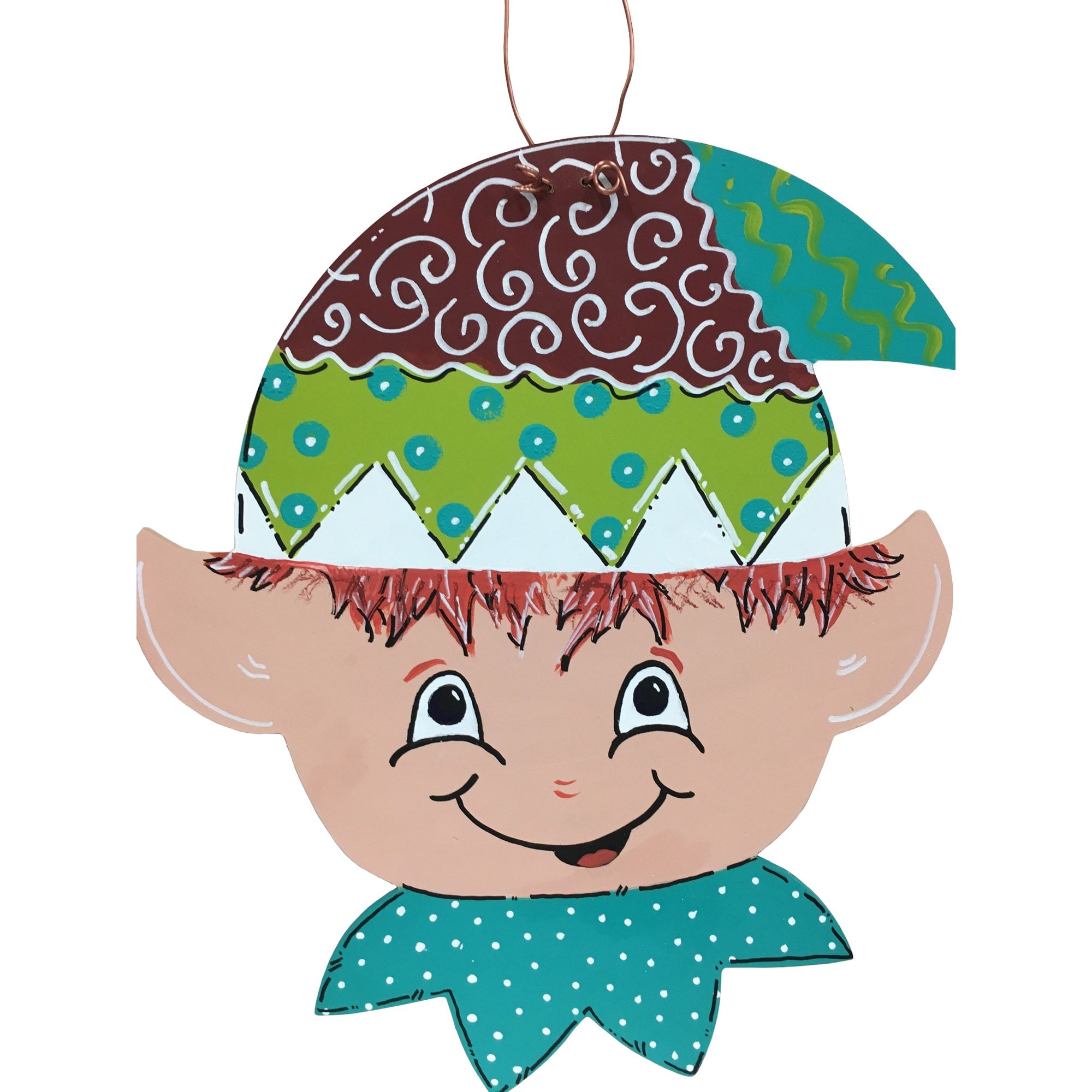 Basic Shape Elf MDF Cutout Holiday Silhouette - Unfinished For DIY