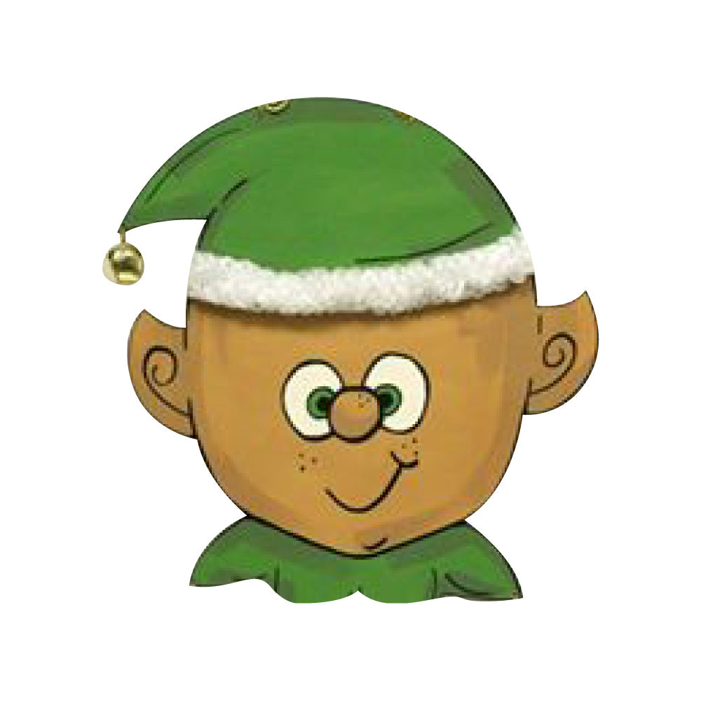 Basic Shape Elf MDF Cutout Holiday Silhouette - Unfinished For DIY