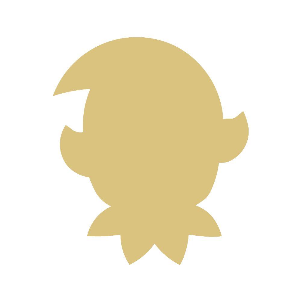 Basic Shape Elf MDF Cutout Holiday Silhouette - Unfinished For DIY